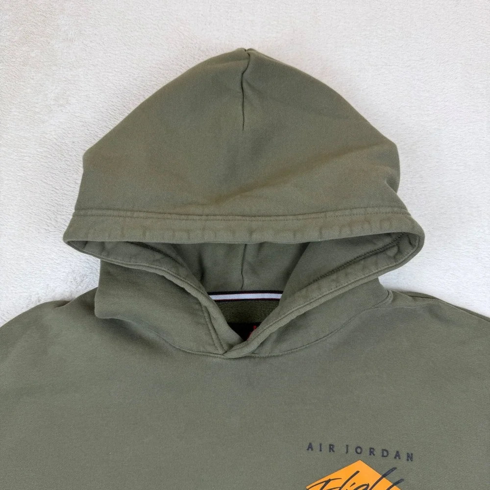 Nike Air Jordan Flight Collection Hoodie Olive Green Michael Jordan‎ Take Flight
